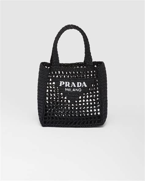 prada raffia sale|Prada raffia tote small.